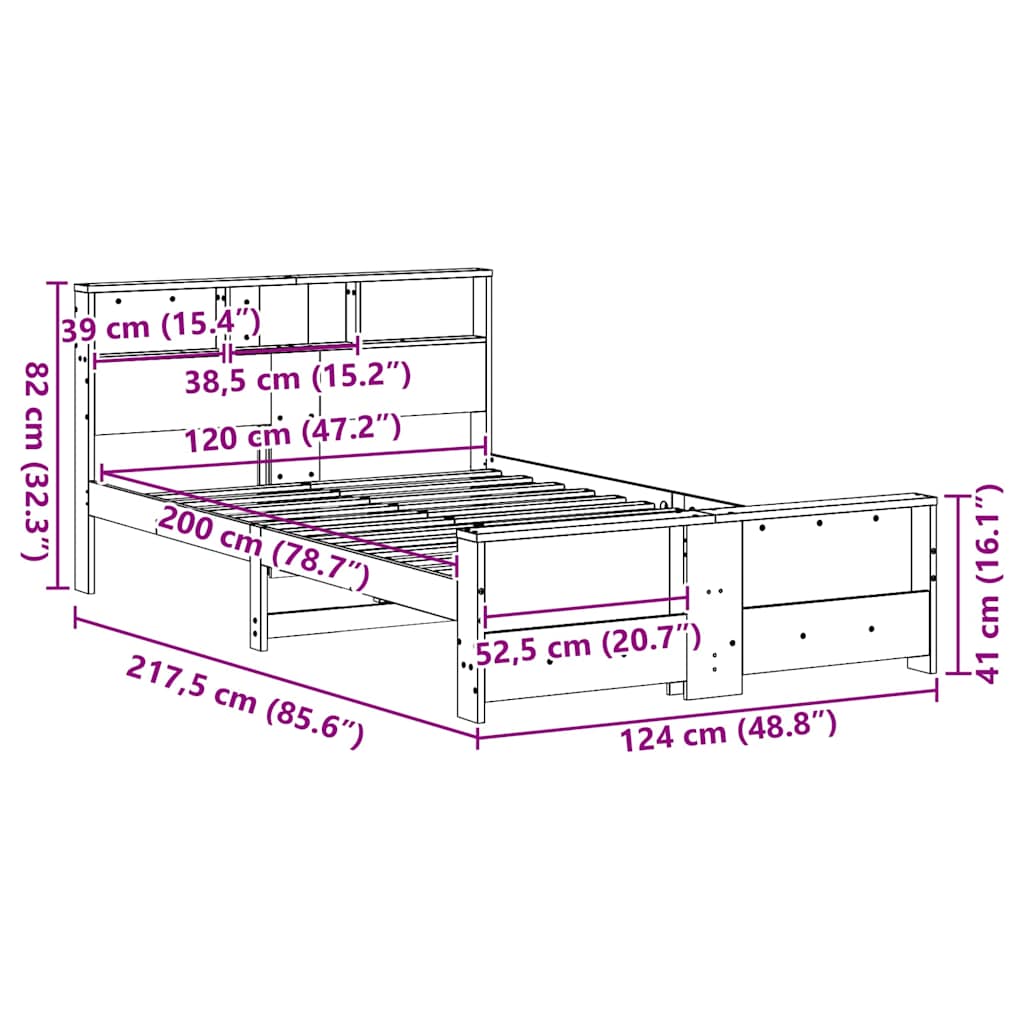Bettrahmen mit Kopfteil Weiß 120 x 200 cm Holzwerkstoff