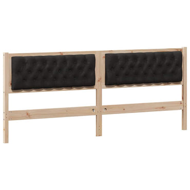 vidaXL Kopfteil Sonstiges Braun und Schwarz 200 cm Massivholz Kiefer