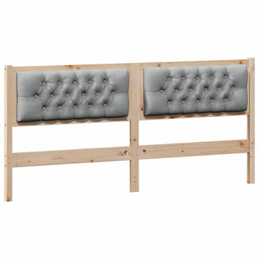 vidaXL Kopfteil Sonstiges Braun und hellgrau 180 cm Massivholz Kiefer