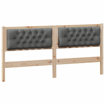vidaXL Kopfteil Braun und Dunkelgrau 160 cm Massivholz Kiefer