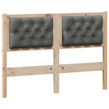 vidaXL Kopfteil Braun und Dunkelgrau 135 cm Massivholz Kiefer