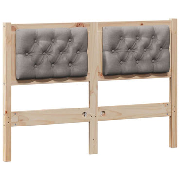 vidaXL Kopfteil Sonstiges Braun und Taupe 135 cm Massivholz Kiefer