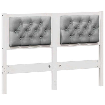vidaXL Kopfteil Sonstiges Weiß und Hellgrau 120 cm Massivholz Kiefer