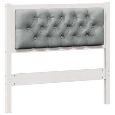 vidaXL Kopfteil Sonstiges Weiß und Hellgrau 90 cm Massivholz Kiefer