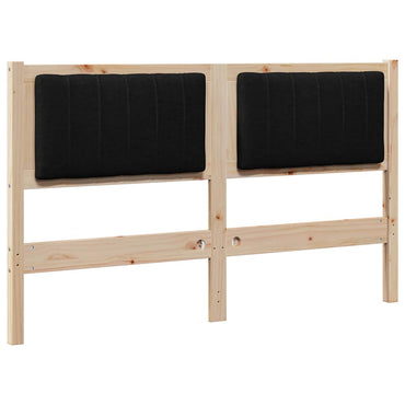 vidaXL Gepolstertes Kopfteil Braun 140 cm Massives Kiefernholz