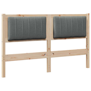 vidaXL Gepolstertes Kopfteil Braun 135 cm Massives Kiefernholz