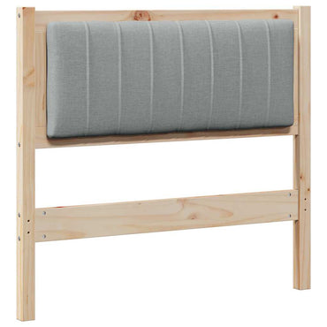 vidaXL Gepolstertes Kopfteil Braun 90 cm Massives Kiefernholz