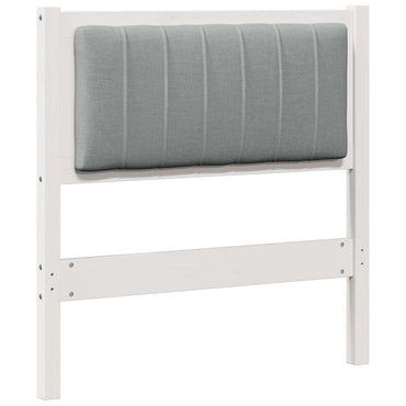 vidaXL Gepolstertes Kopfteil Weiß 80 cm Massives Kiefernholz