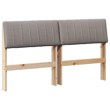 vidaXL Gepolstertes Kopfteil Taupe 135 cm Massives Kiefernholz