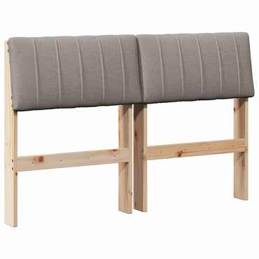 vidaXL Gepolstertes Kopfteil Taupe 120 cm Massives Kiefernholz