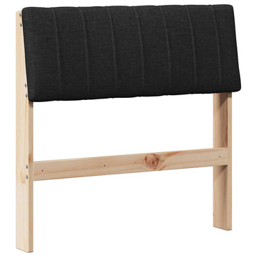 vidaXL Gepolstertes Kopfteil Schwarz 80 cm Massives Kiefernholz
