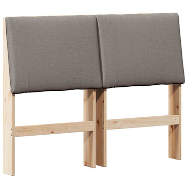 vidaXL Gepolstertes Kopfteil Taupe 120 cm Massives Kiefernholz