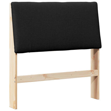 vidaXL Gepolstertes Kopfteil Schwarz 100 cm Massives Kiefernholz