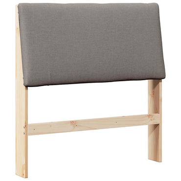 vidaXL Gepolstertes Kopfteil Taupe 90 cm Massives Kiefernholz
