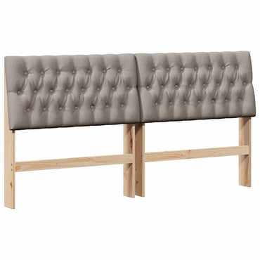 vidaXL Gepolstertes Kopfteil Taupe 180 cm Massives Kiefernholz