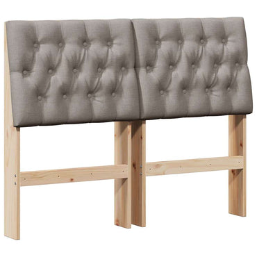 vidaXL Gepolstertes Kopfteil Taupe 120 cm Massives Kiefernholz