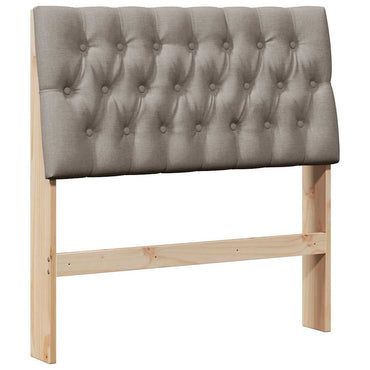 vidaXL Gepolstertes Kopfteil Taupe 90 cm Massives Kiefernholz