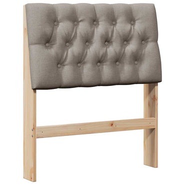 vidaXL Gepolstertes Kopfteil Taupe 80 cm Massives Kiefernholz