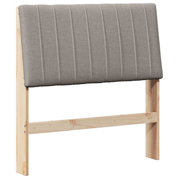 vidaXL Gepolstertes Kopfteil Taupe 90 cm Massives Kiefernholz