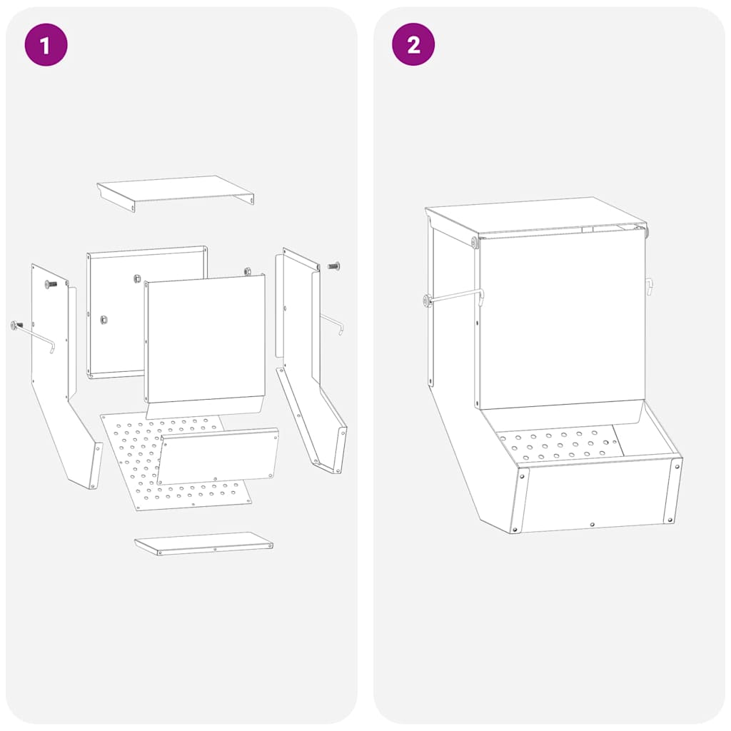 Kaninchenfütterer Olive Grün 17,5 x 26 x 28,5 cm