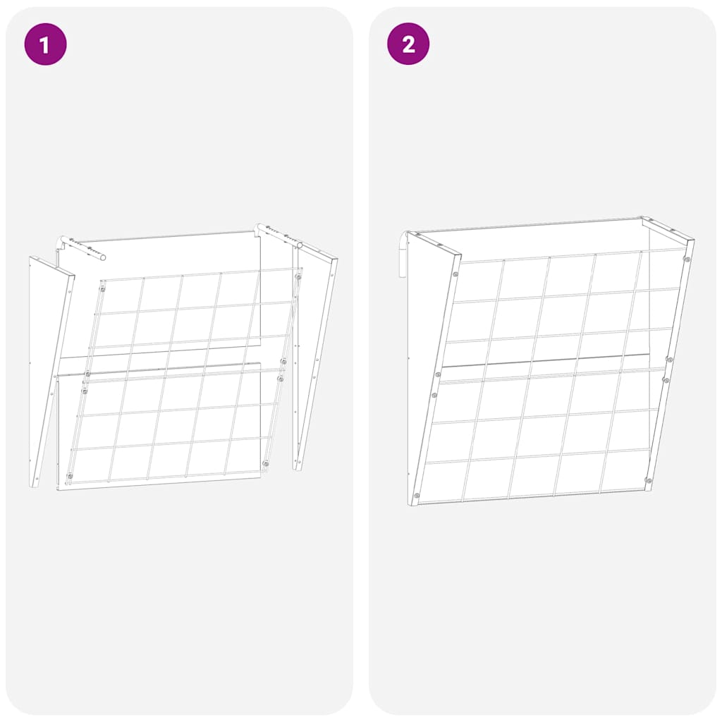 Hängender Heufutterspender Schwarz 61 x 33 x 66 cm