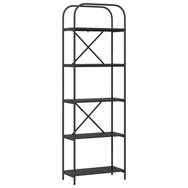 vidaXL Bücherregal Schwarz Eichen-Optik 60 x 30 x 183 cm Holzwerkstoff