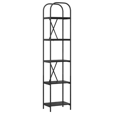 vidaXL Bibliothèque noir aspect chêne 40 x 30 x 183 cm Bois d'ingénierie