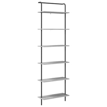 vidaXL Bücherregal Graues Sonoma 60 x 24 x 203 cm Holzwerkstoff