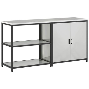 vidaXL Aufbewahrungsset für die Küche 2 pcs Silber Verzinkter Stahl