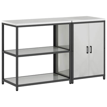 vidaXL Aufbewahrungsset für die Küche 2 pcs Silber Verzinkter Stahl