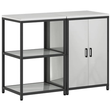 vidaXL Aufbewahrungsset für die Küche 2 pcs Silber Verzinkter Stahl