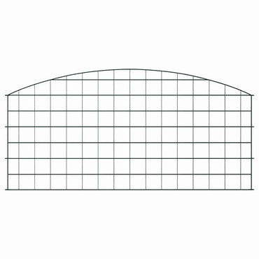 vidaXL Teichzaun Set 5 pcs Grün 100 x 50 cm Stahl