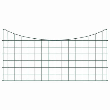 vidaXL Teichzaun Set 5 pcs Grün 100 x 50 cm Stahl