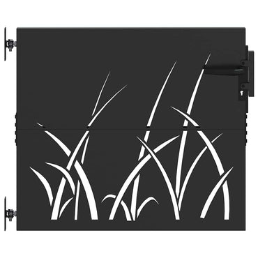 vidaXL Gartentor Schwarz 85 x 100 cm Pulverbeschichteter Stahl