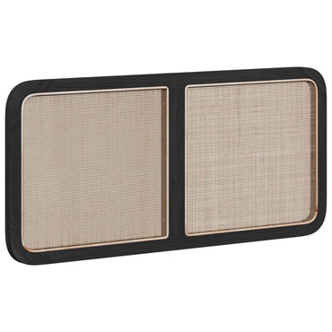 vidaXL Kopfteil mit Kopfteil Schwarz 120 x 55 x 3 cm Rattan