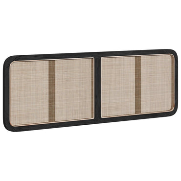 vidaXL Kopfteil mit Kopfteil Schwarz 160 x 55 x 3 cm Rattan