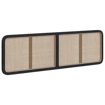 vidaXL Kopfteil mit Kopfteil Schwarz 180 x 55 x 3 cm Rattan