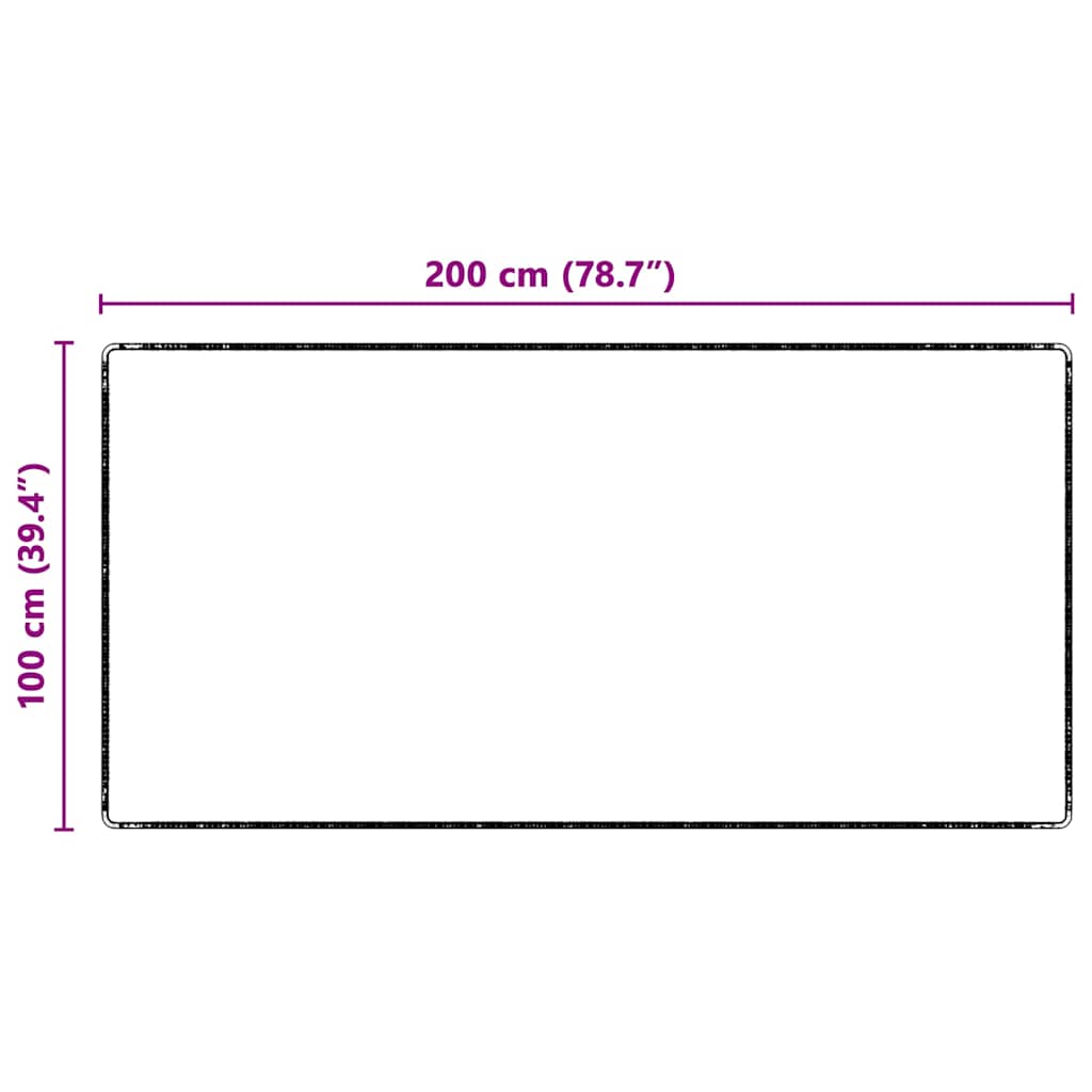 Teppichläufer Anthrazit 100 x 200 cm 100% Polypropylen