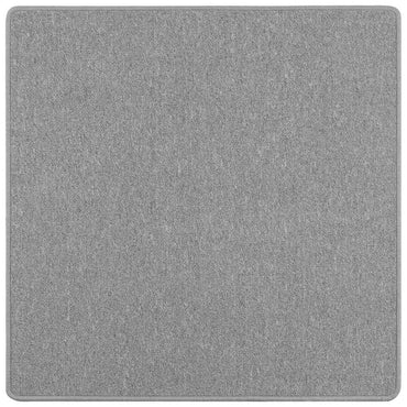 vidaXL Teppichläufer Hellgrau 100 x 100 cm 100% Polypropylen