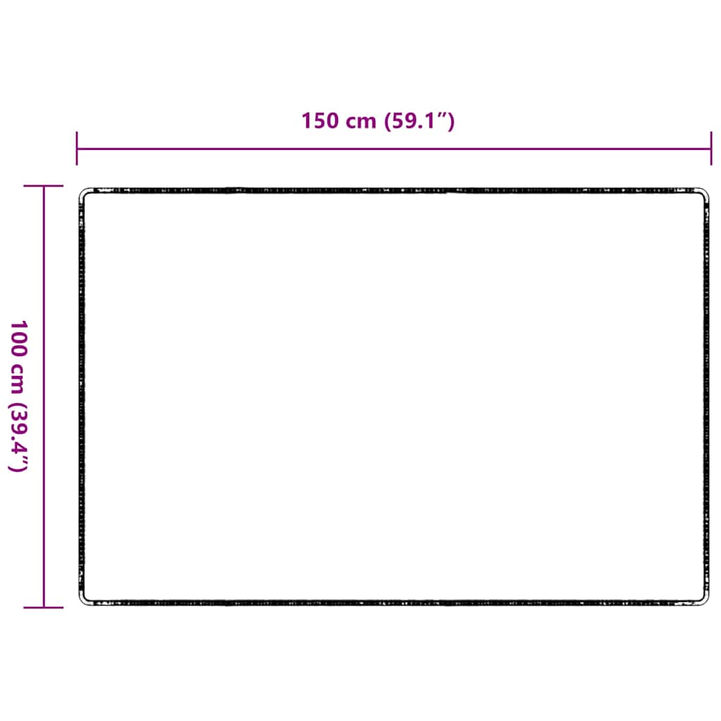 vidaXL Teppichläufer Hellgrau 100 x 150 cm 100% Polypropylen