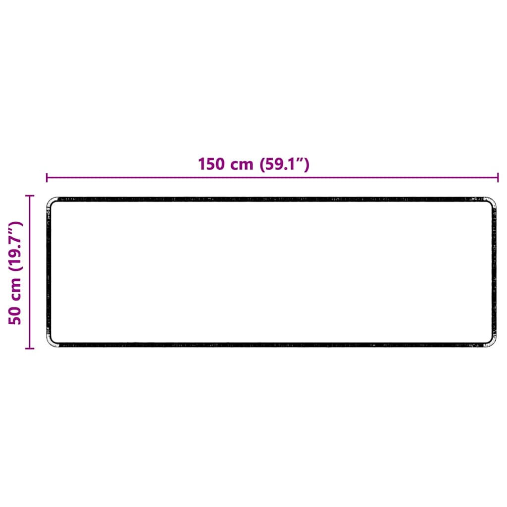 vidaXL Teppichläufer Schwarz 50 x 150 cm 100% Polypropylen Tuft