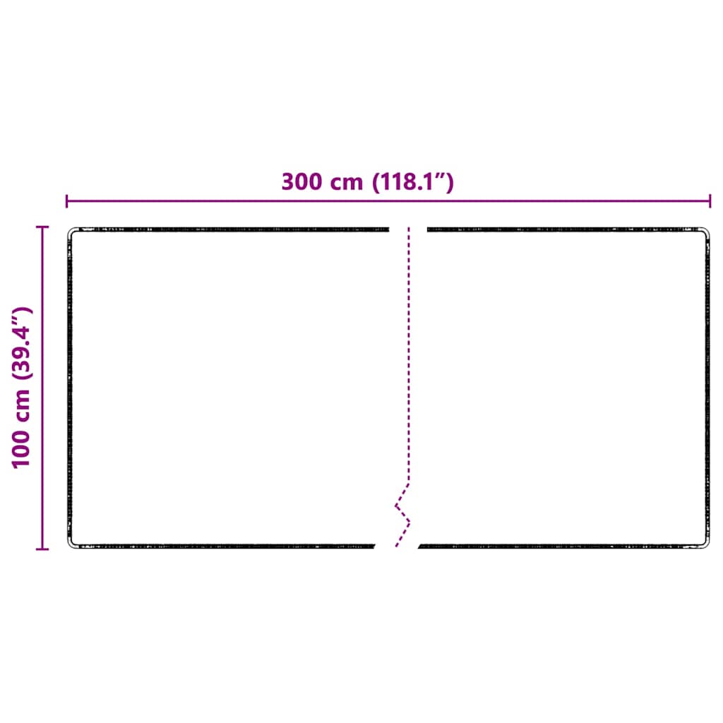 vidaXL Teppichläufer Schwarz 100 x 300 cm 100% Polypropylen Tuft