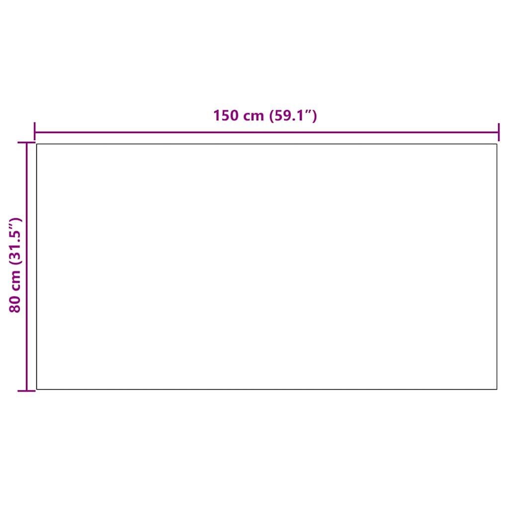 vidaXL Teppichläufer Anthrazit 80 x 150 cm Stoff