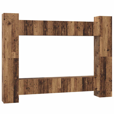 vidaXL Ensemble meuble TV 10 pcs Bois recyclé 30,5 x 30 x 90 cm Matériau à base de bois