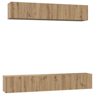 vidaXL Meuble TV mural 5 pcs Chêne Artisan Bois d'ingénierie