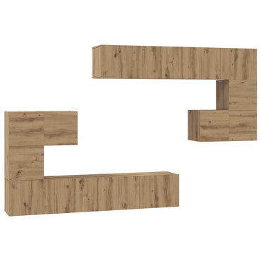 vidaXL Meubles TV muraux 4 pcs Chêne artisan Bois d'ingénierie