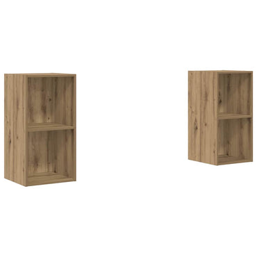 vidaXL TV-Schrankset 2 pcs Artisan-Eiche 37 x 37 x 72 cm Holzwerkstoff