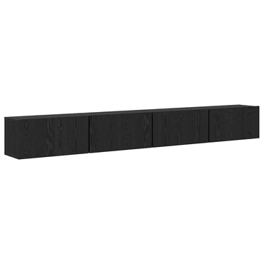 vidaXL TV-Schrankset 4 pcs Schwarz Eichen-Optik 60 x 30 x 30 cm