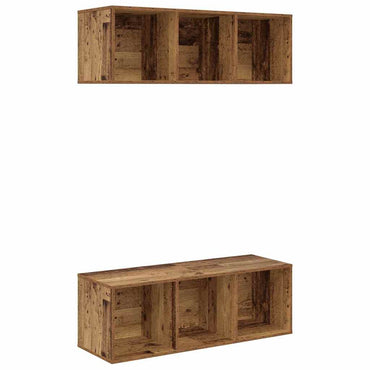 vidaXL TV-Schrankset 2 pcs Altholz 37 x 37 x 107 cm Holzwerkstoff