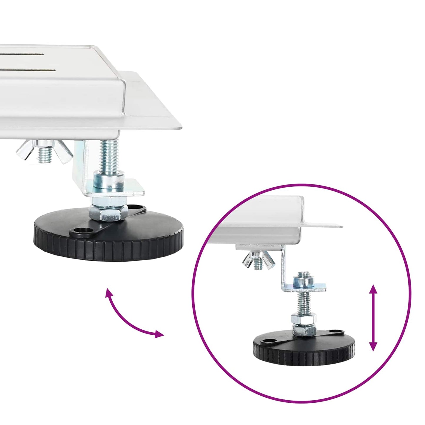 Duschabfluss mit Glashülle und 360° Siphon Silber 50 cm
